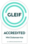 GLEIF Akkreditierungsabzeichen für WM Datenservice mit der LEI Nummer 5299000S1IQ6B6ZK7146